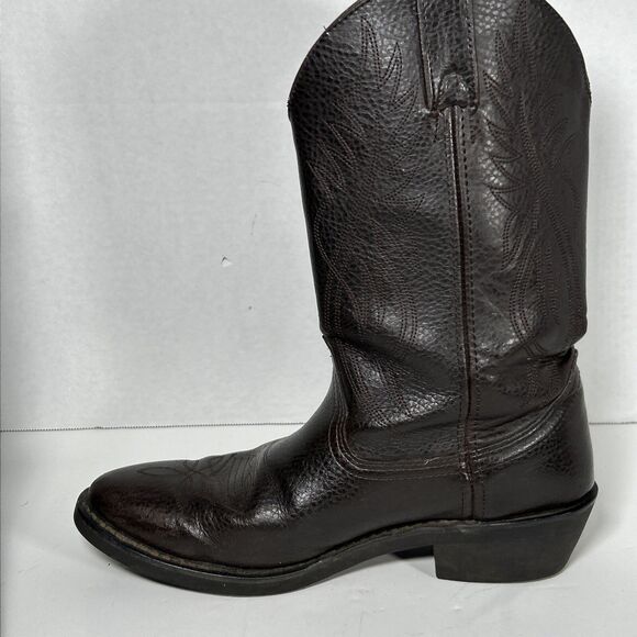 Justin JB1102 Men's 9.5D Brown Leather Almond Toe Boots - Picture 8 of 11